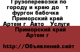 Грузоперевозки по городу и краю до 7 т.(фургон_бабочка) - Приморский край, Артем г. Авто » Услуги   . Приморский край,Артем г.